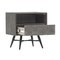 Armen Living Makena 1 Drawer Night Stand in Gray Acacia Wood LCMKLATG - alternate 2